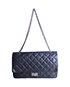 2.55 Reissue Double Flap Bag, &pound;1,500, Handbags, Black, Leather, Front view
